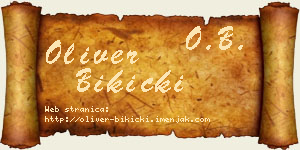 Oliver Bikicki vizit kartica